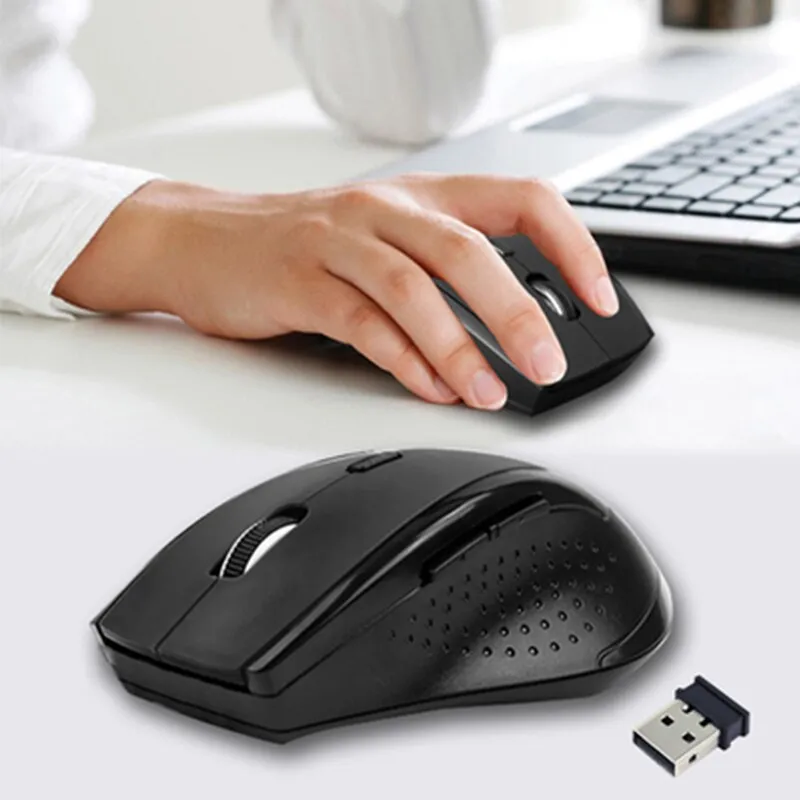 Mouse gamer sem fio de 2.4ghz para computador, pc, mouse para jogos com receptor usb, acessórios para laptop para windows win 7/2000/xp/vista/98